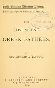 Tapa de The post-Nicene Greek fathers