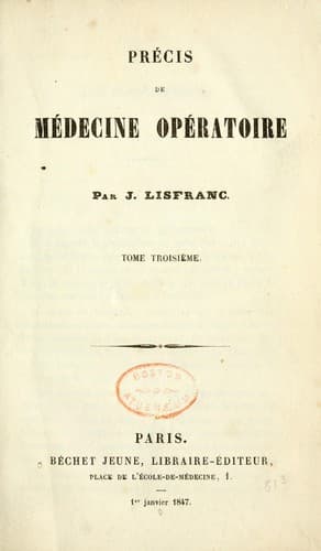 Tapa de Précis de médecine opératoire