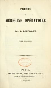 Tapa de Précis de médecine opératoire