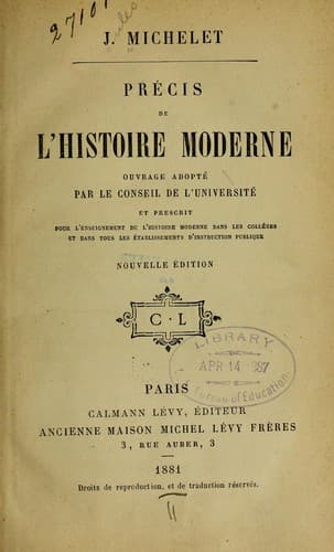 Tapa de Précis de l'histoire moderne