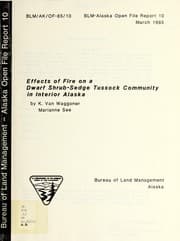 Tapa de Effects of fire on a dwarf shrub-sedge tussock community in interior Alaska