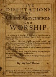 Tapa de Five disputations of church-government, and worship