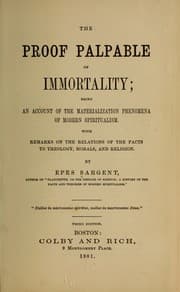 Tapa de The proof palpable of immortality
