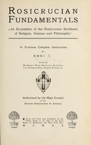 Tapa de Rosicrucian fundamentals