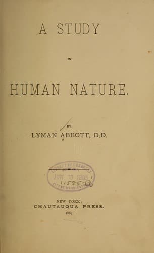 Tapa de A study in human nature