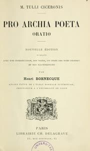Tapa de Pro Archia poeta oratio