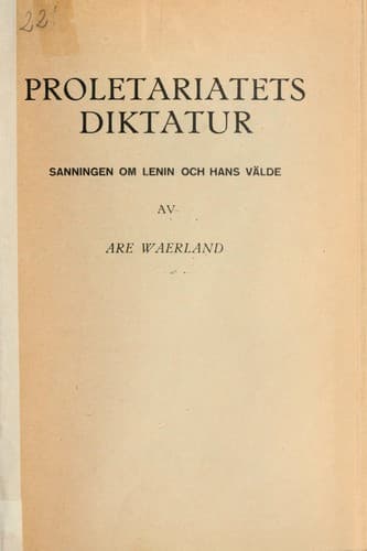 Tapa de Proletatiatets diktatur