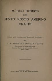 Tapa de Pro Roscio Amerino