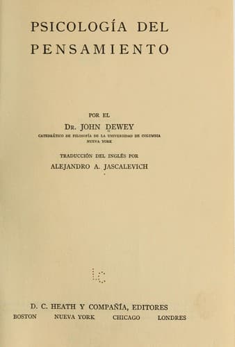 Tapa de Psicología del pensamiento
