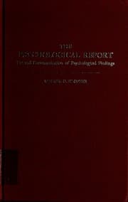 Tapa de The psychological report