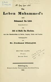 Tapa de Das Leben Muhammed's nach Muhammed Ibn Ishâk