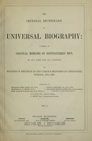 Tapa de The imperial dictionary of universal biography