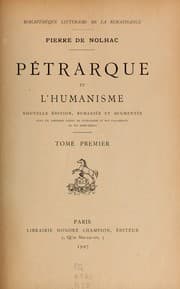 Tapa de Pétrarque et l'humanisme