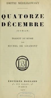 Tapa de Quatorze décembre (roman)