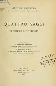 Tapa de Quattro Saggi di critica letteraria