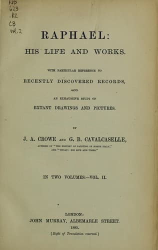 Tapa de Raphael, his life and works