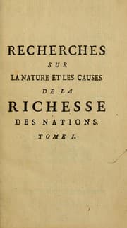 Tapa de Recherches sur la nature et les causes de la richesse des nations