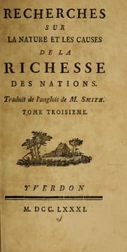 Tapa de Recherches sur la nature et les causes de la richesse des nations