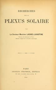 Tapa de Recherches sur le plexus solaire