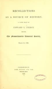 Tapa de Recollections as a source of history