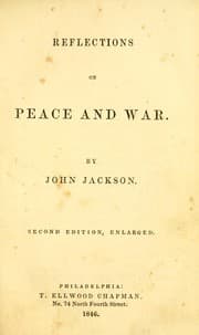 Tapa de Reflections on peace and war