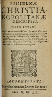 Tapa de Reipublicae Christianopolitanae descriptio