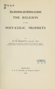 Tapa de The religion of the post-exilic prophets
