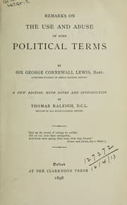 Tapa de Remarks on the use and abuse of some political terms