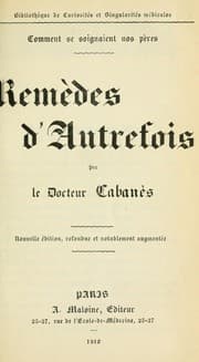 Tapa de Remèdes d'autrefois