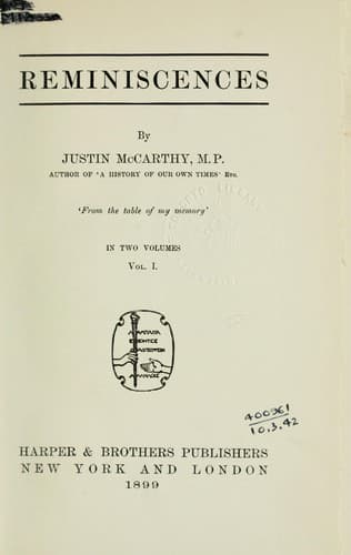 Tapa de Reminiscences