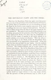 Tapa de The Republican party and the Negro