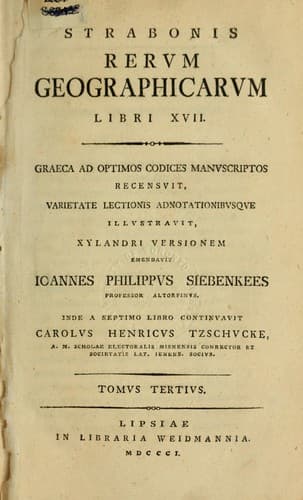 Tapa de Rerum geographicarum libri 17