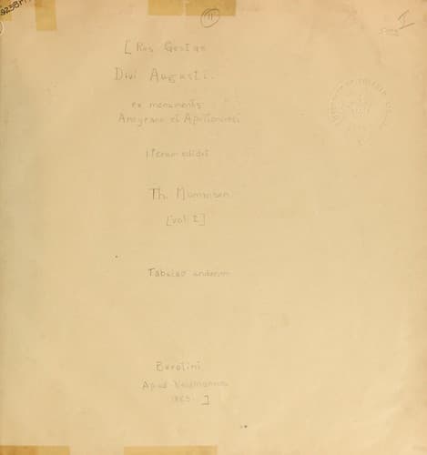 Tapa de Res Gestae