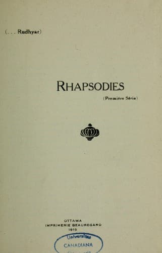 Tapa de Rhapsodies (première série)
