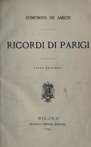 Tapa de Ricordi di Parigi