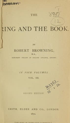 Tapa de The ring and the book