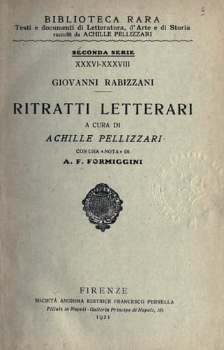 Tapa de Ritratti letterari