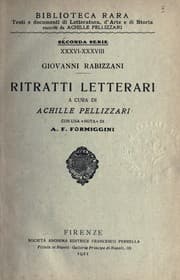 Tapa de Ritratti letterari