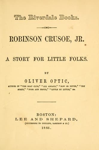 Tapa de Robinson Crusoe, jr
