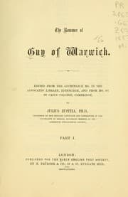 Tapa de The romance of Guy of Warwick
