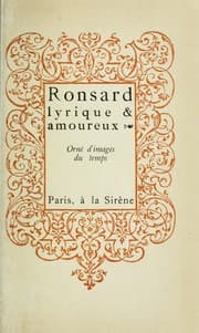 Tapa de Ronsard lyrique et amoureux