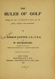 Tapa de The rules of golf