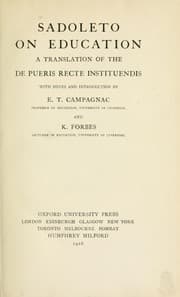 Tapa de Sadoleto On education