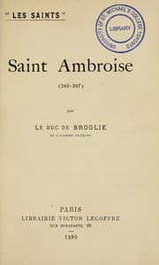 Tapa de Saint Ambroise (340-397)