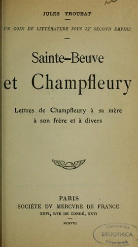 Tapa de Sainte-Beuve et Champfleury