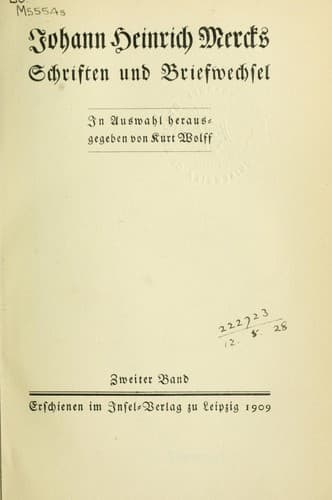Tapa de Schriften und Briefwechsel