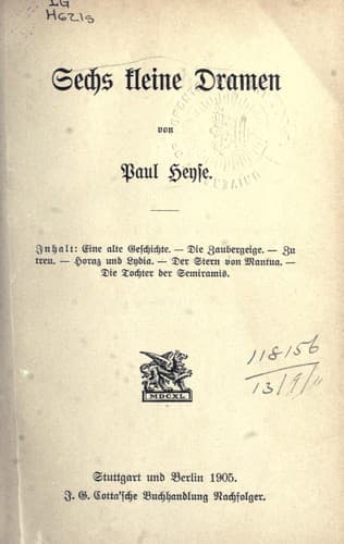 Tapa de Sechs kleine Dramen