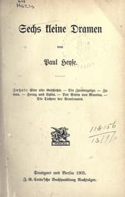 Tapa de Sechs kleine Dramen