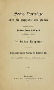 Tapa de Sechs Vorträge über die Geschichte der Juden