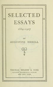 Tapa de Selected essays, 1884-1907